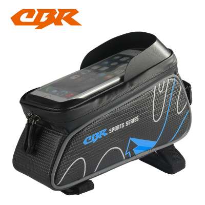 Hot sale CBR 6.0 inch Bike Bag Cycling riding MTB e bike Frame Bags Phone Mount Holder Cellphone Top Tube Handlebar Bag