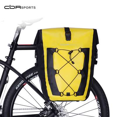 CBR ODM AS-002 High Frequency 27L Waterproof IPX6 Bicycle Grocery Carrier Double Rear Bag TPU Cycling Bike Rack Panniers