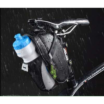 OEM C7 Upgrade Waterproof Carbon Fiber Bottle Carry Case Outdoor Sport Tool Cycling Bag Bike Saddle Bicycle Rear Seat Tail Bag