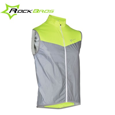 RockbrosHigh Visibility Night Wear Safety Vest Bike Sleeveless Reflective Sport Jersey Breathable Windproof Cycling Wear